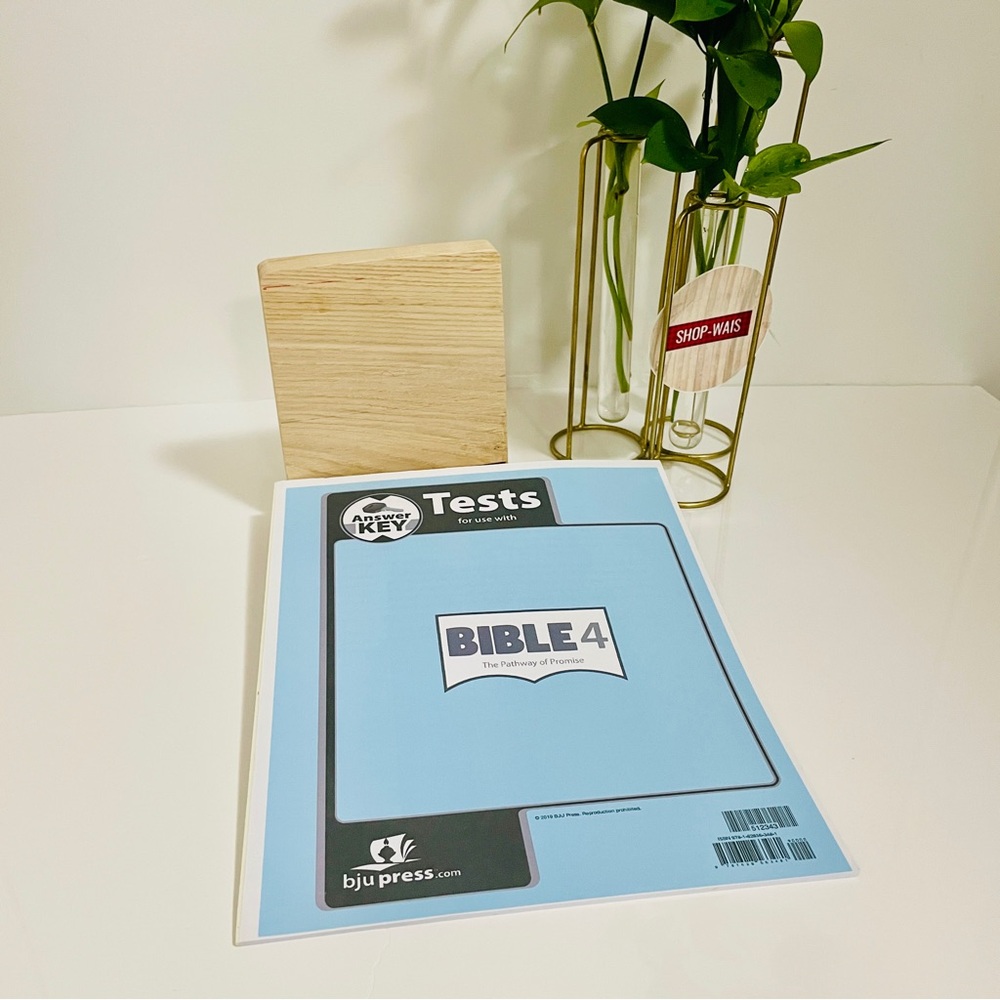 BJU Press Grade 4 Homeschool Bible 4 Tests and Answer Keys